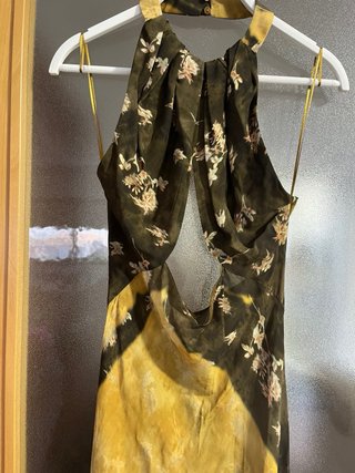 Vestido Halter Estampado Zara Talla S