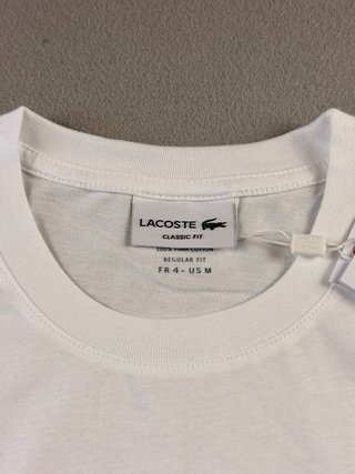 T-shirt Lacoste Branca Tamanho M