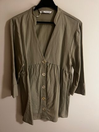 Vestido Zara verde oliva