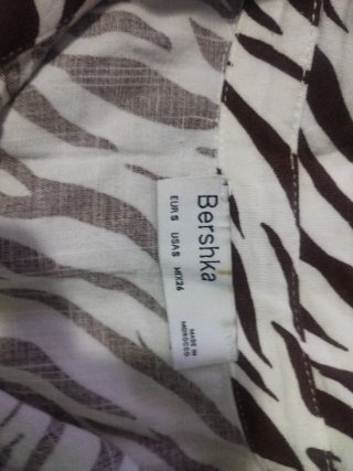 Camisa sin mangas estampado cebra