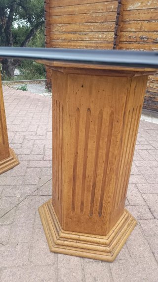 Mesa comedor cristal y madera