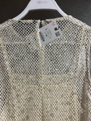 Vestido Zara lentejuelas T/L. Zara
