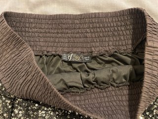 Falda Zara mini lentejuelas gris