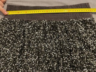 Falda Zara mini lentejuelas gris