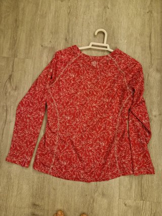 Camiseta fucsia estampada manga larga