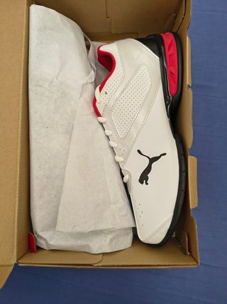 Scarpe Puma Tazon 6 FM Uomo Rosso Bianco