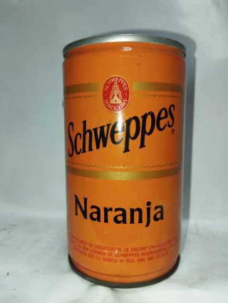 Lata Schweppes Naranja vintage para colección
