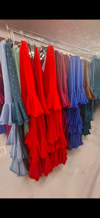 Traje de Flamenca Azul Lunares TODAS LAS TALLAS