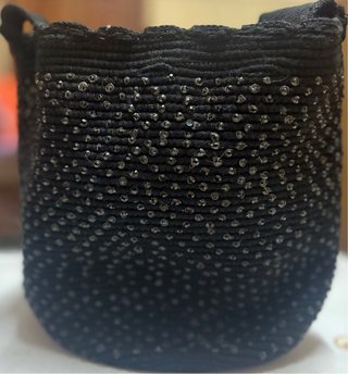 Mochila Negra con Diseño Virgen de Guadalupe