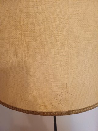 Lámpara de pie vintage hierro y tela