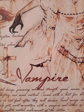Poster de Lienzo "Manuscrito Vampirico"