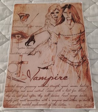 Poster de Lienzo "Manuscrito Vampirico"