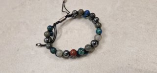 Pulsera de cuentas con cierre ajustable