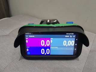 Soporte Racebox y móvil para karting