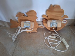 Vintahe Coppia Applique Aracne Anni 90 Italy Nido