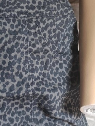 Vestido palabra de honor leopardo gris