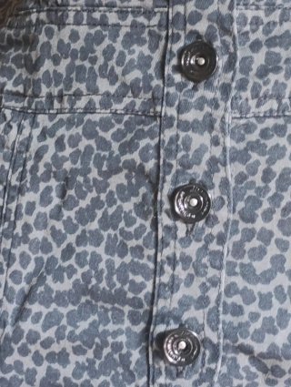 Vestido palabra de honor leopardo gris