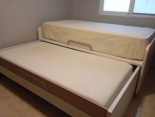 Cama nido blanca 90 cm con cajones