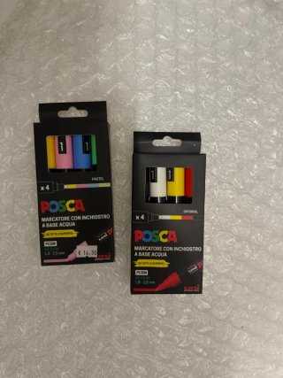 Set 2x Posca Pennarelli Pastello e Originali