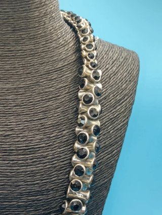 Collar Zara Negro y Plateado