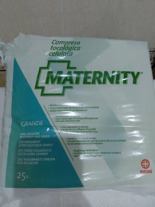 Compresas Maternity INDAS Tocológicas Celulosa