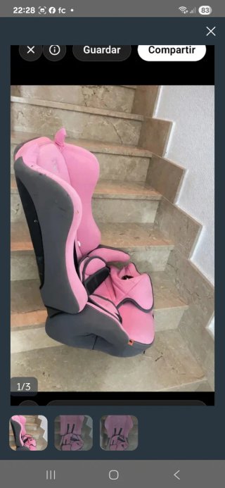 Silla de coche rosa