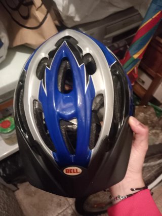 Casco Bell Bicicleta Azul y Negro niña o niño
