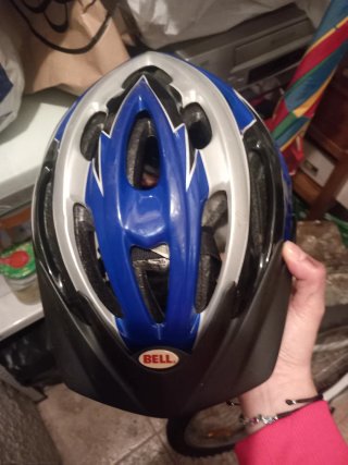 Casco Bell Bicicleta Azul y Negro niña o niño