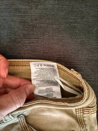 Pantalón vaquero beige talla xs