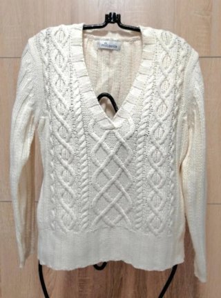 Jersey Micaela trenzado cuello pico