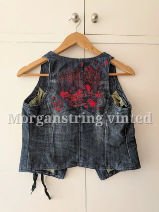 Chaleco vaquero Desigual Y2K Denim bordado parches