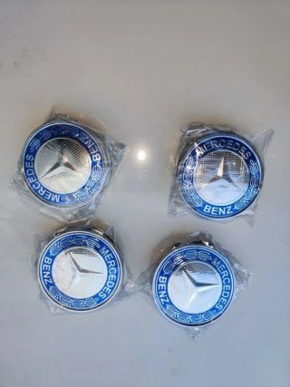 Tapas centro llanta mercedes 68mm azul