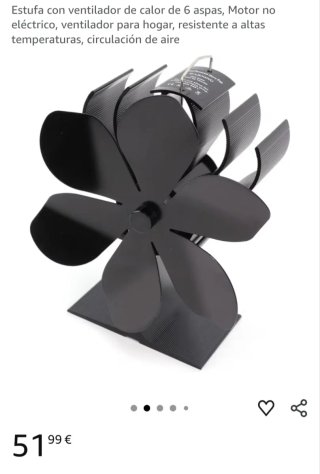 Ventilatore per stufa a 6 pale resistente ad alte temperature