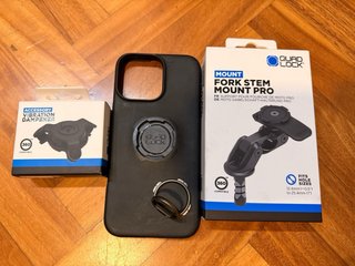 Quad Lock para tija. Soporte de móvil para moto