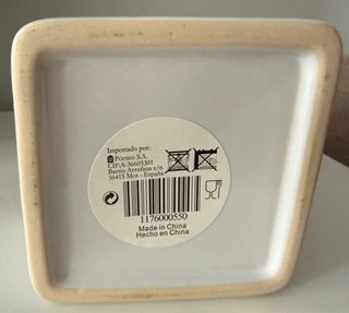 Tarro de cocina blanco con tapa