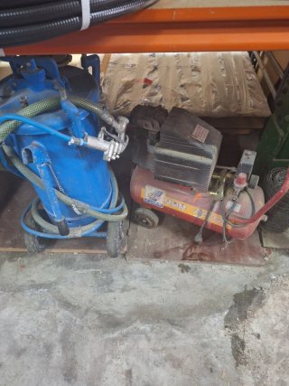 Máquina de gotele y motor