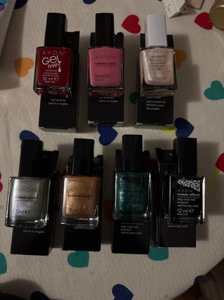 Lote 7 Esmaltes Avon Gel Finish Nailwear Pro+