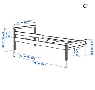 Estructura cama infantil 70x160 cm +Colchón espuma