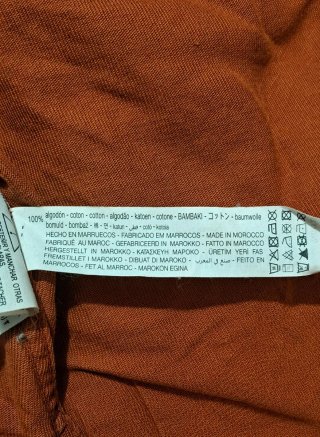 Camisa Zara Hombre Algodón Color Teja