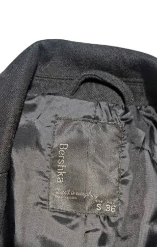 Blazer Negro Bershka Talla S
