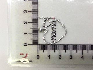 colgante plata 925mm con piedra con circonita