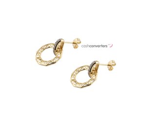 pendientes oro 18k con piedra con circonita