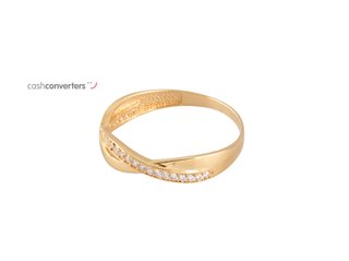 anillo oro 18k con piedra con circonita