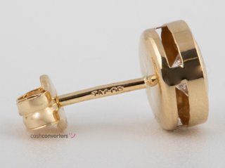 pendientes oro 18k con piedra con circonita