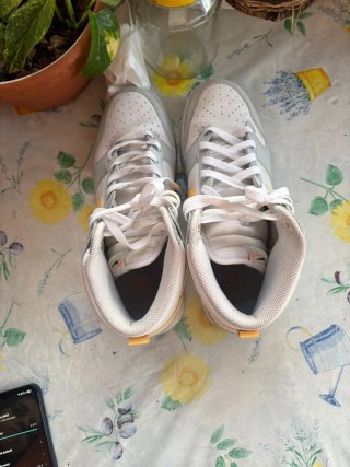 Scarpe Nike Dunk High Grigio Bianco Giallo