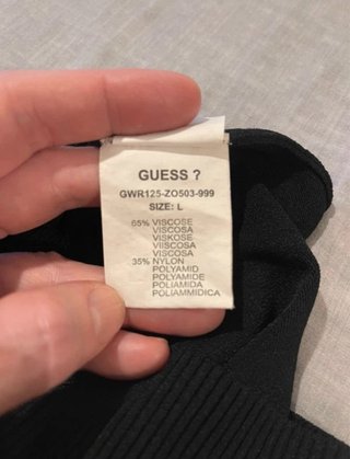 Jersey Guess Negro Escote Pico (Talla S/M)