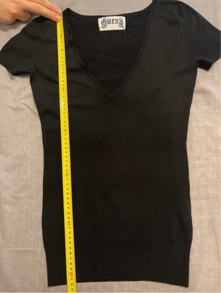Jersey Guess Negro Escote Pico (Talla S/M)