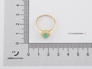 anillo oro 18k con piedra con circonita