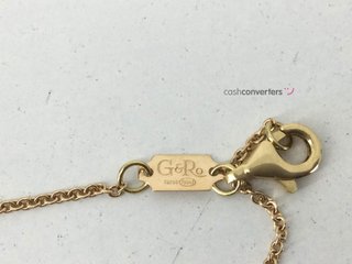 cadena oro 18k con piedra con circonita 20cm
