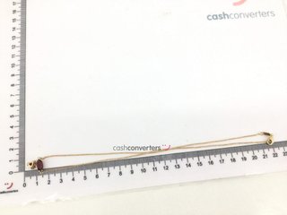 cadena oro 18k con piedra con circonita 20cm